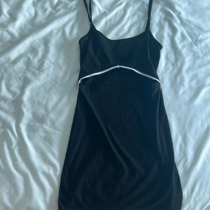 Black cutout tank top dress